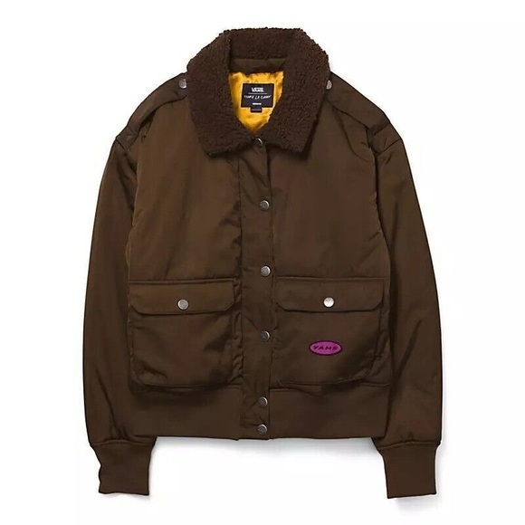 Vans Jackets & Blazers - Vans Women's Brown Curren X Knost Bomber Jacket